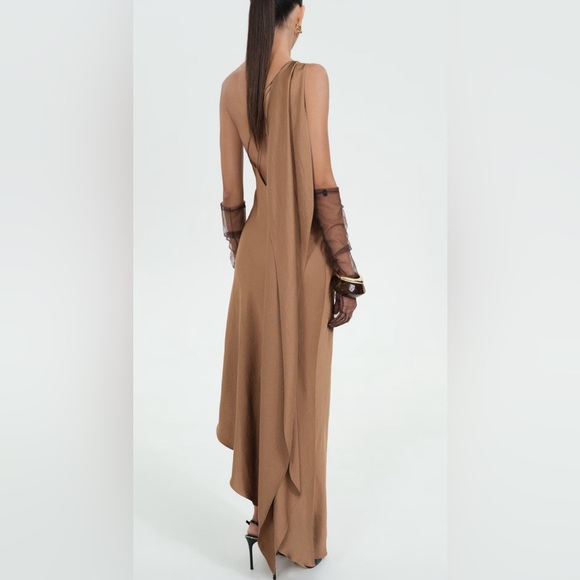 Mango | Dresses | Long Asymmetrical Cape Dress | Poshmark